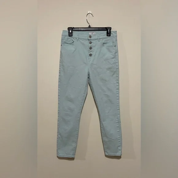 LOFT Jeans Loft Green Light Tone Casual Capri Pants Petite